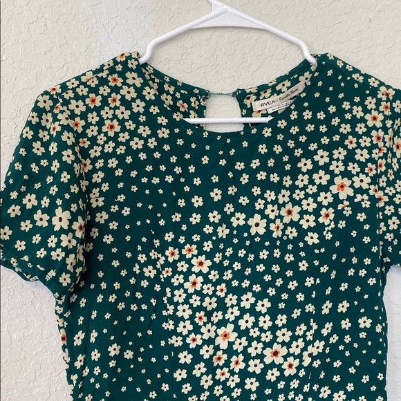 RVCA Green Floral Mini Dress - Picture 3 of 5